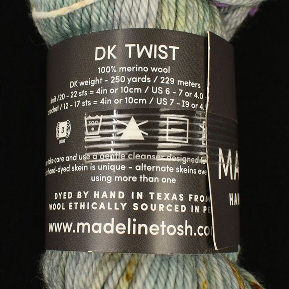 MadelineTosh DK Twist Yarn Hand Dyed Merino Wool 250 Yds No Farewell Colorway - Picture 3 of 3